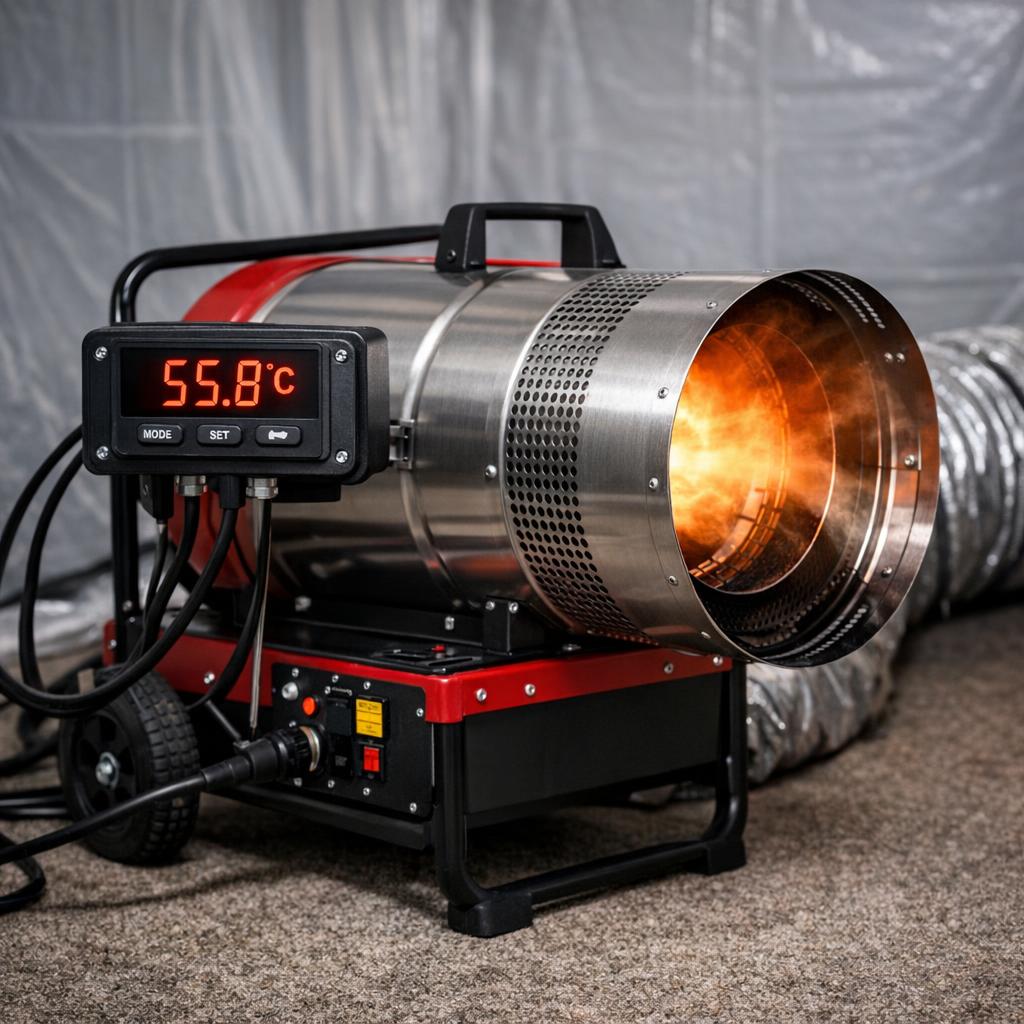 Canon à chaleur utilisé pour le traitement thermique des punaises de lit