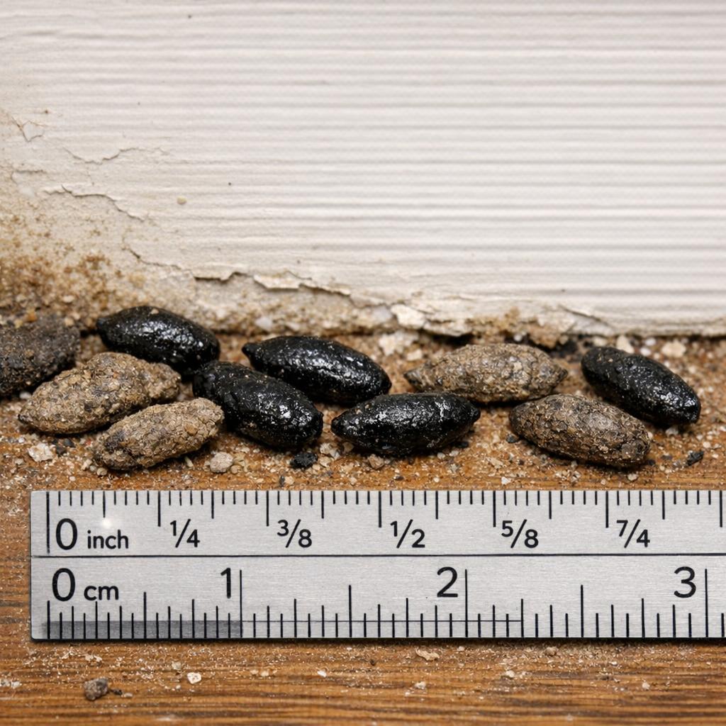 Crottes de rat : identification par la taille, la forme et la couleur