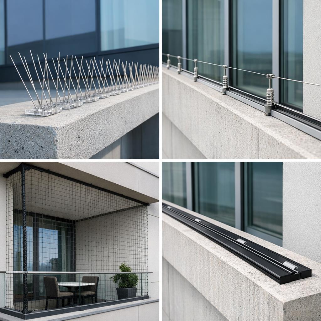 Installation de dispositifs de protection anti-pigeons sur un bâtiment à Toulouse